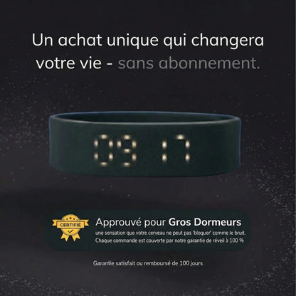 RiseFloow - Bracelet Réveil Vibrant Blanc