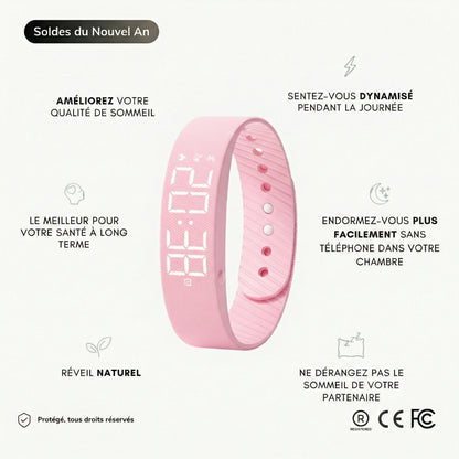 RiseFloow - Bracelet Réveil Vibrant